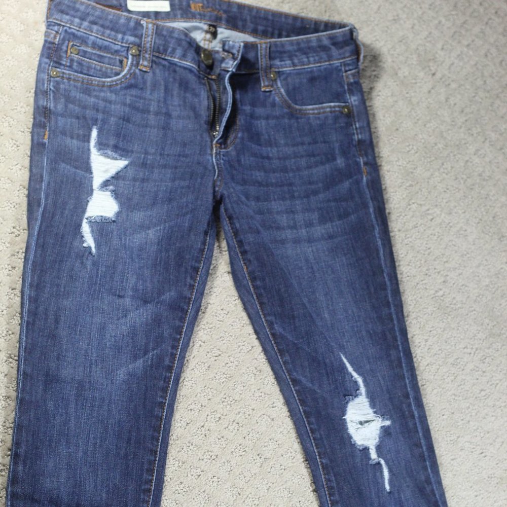 Kut from the Kloth Size 2P Distressed "Catherine" Boyfriend Petite Jeans